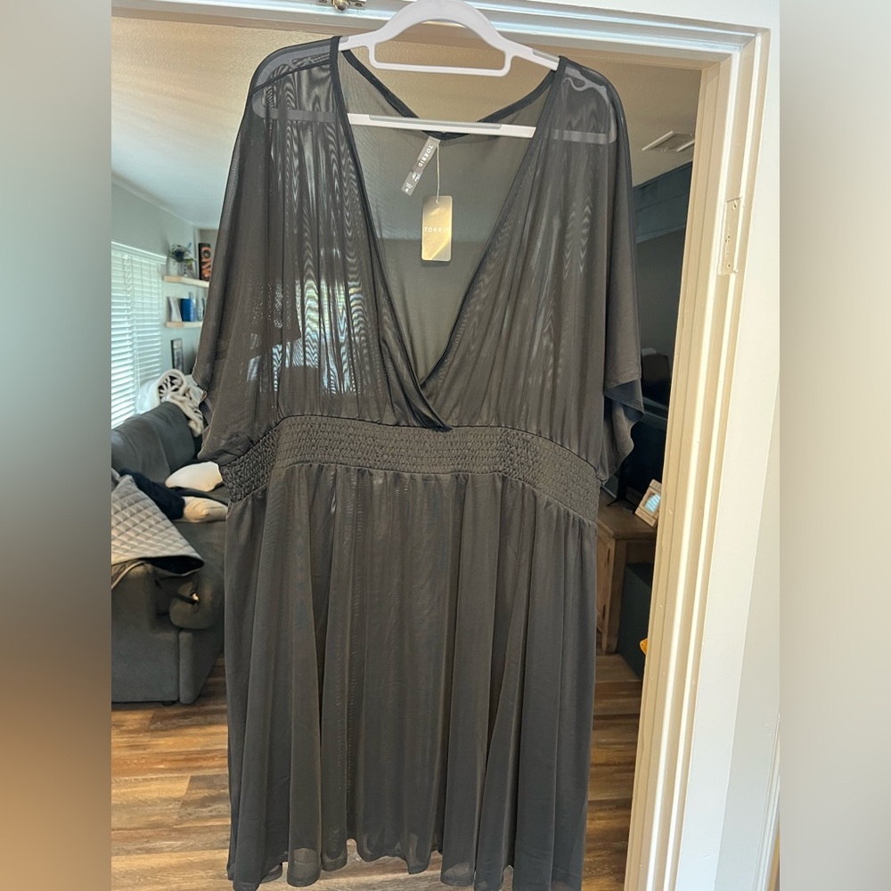 Torrid Size 4 Black Swim Coverup